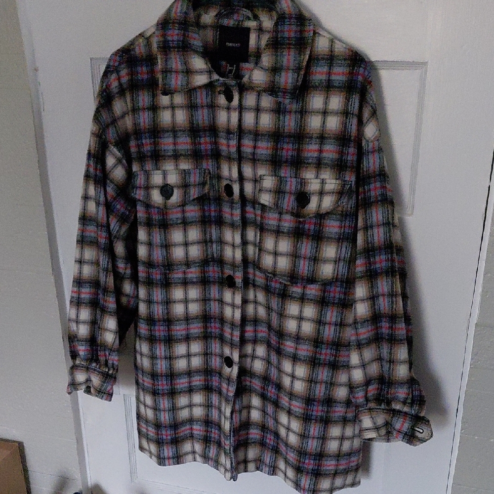 Forever 21 Multicolor Plaid Utility Jacket